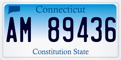 CT license plate AM89436