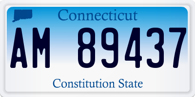 CT license plate AM89437