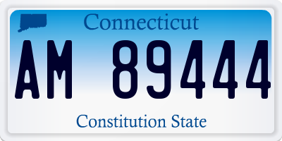 CT license plate AM89444