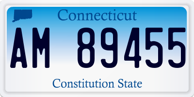 CT license plate AM89455