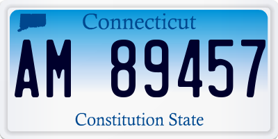 CT license plate AM89457
