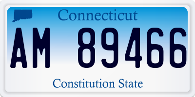 CT license plate AM89466