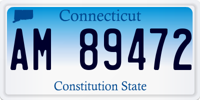 CT license plate AM89472