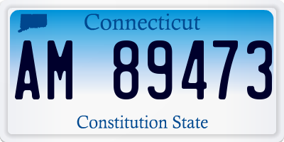 CT license plate AM89473