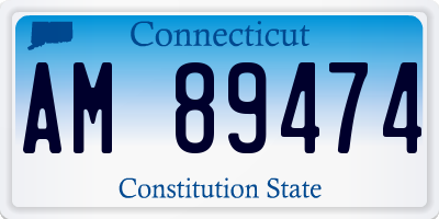 CT license plate AM89474