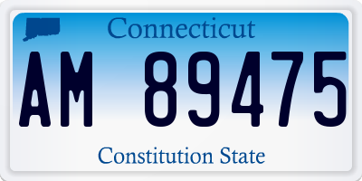 CT license plate AM89475
