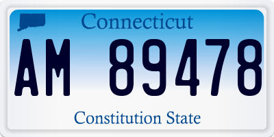 CT license plate AM89478