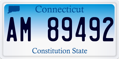 CT license plate AM89492