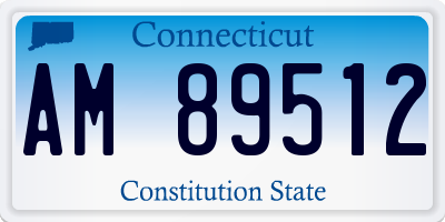 CT license plate AM89512