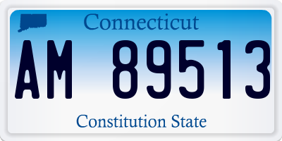 CT license plate AM89513