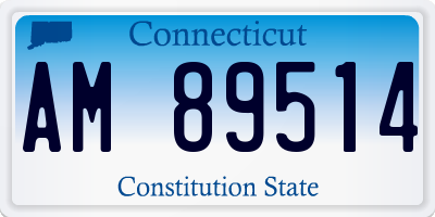 CT license plate AM89514