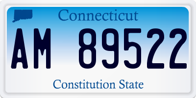 CT license plate AM89522