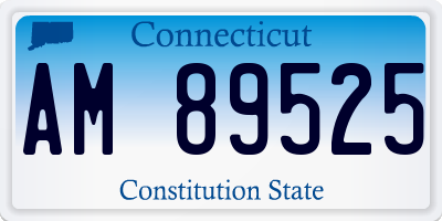 CT license plate AM89525