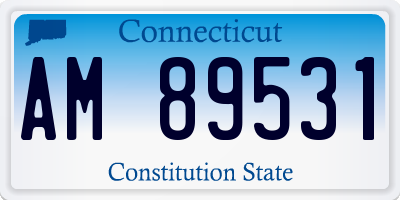 CT license plate AM89531