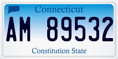 CT license plate AM89532