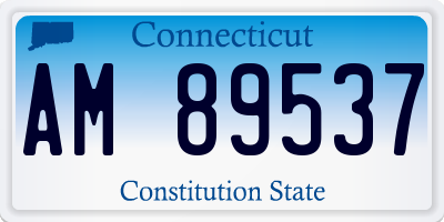 CT license plate AM89537
