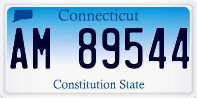 CT license plate AM89544