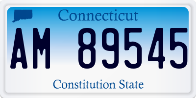 CT license plate AM89545