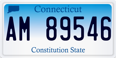 CT license plate AM89546