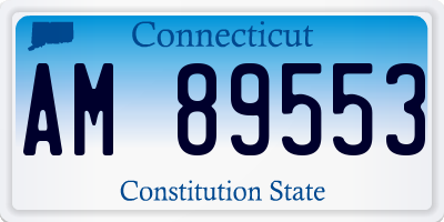 CT license plate AM89553