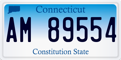 CT license plate AM89554