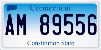 CT license plate AM89556