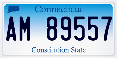 CT license plate AM89557