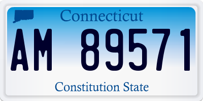 CT license plate AM89571