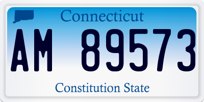 CT license plate AM89573