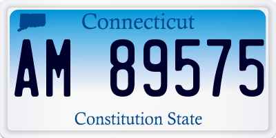 CT license plate AM89575