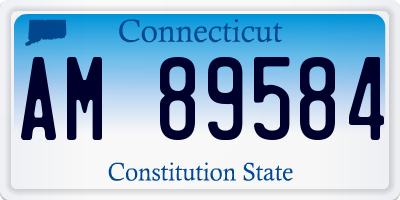 CT license plate AM89584
