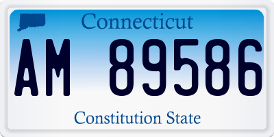 CT license plate AM89586