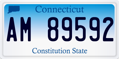 CT license plate AM89592