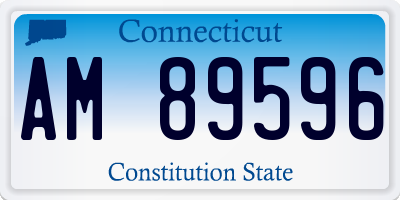 CT license plate AM89596