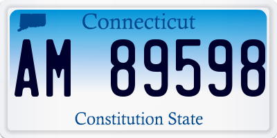 CT license plate AM89598
