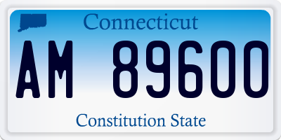 CT license plate AM89600