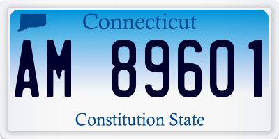 CT license plate AM89601