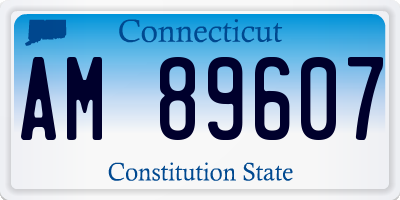 CT license plate AM89607