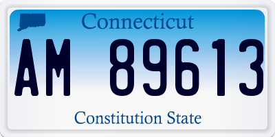 CT license plate AM89613