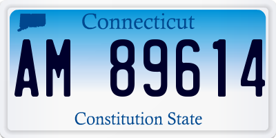 CT license plate AM89614