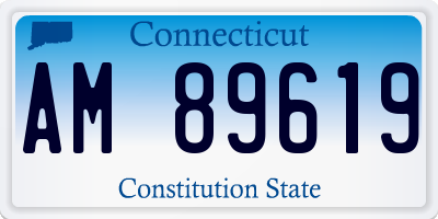 CT license plate AM89619
