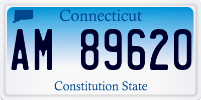 CT license plate AM89620