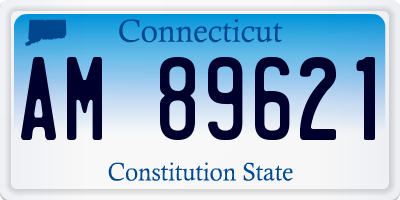 CT license plate AM89621