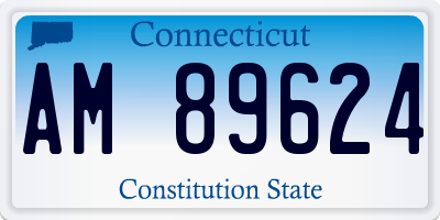 CT license plate AM89624