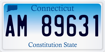 CT license plate AM89631