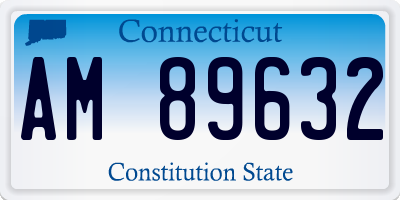 CT license plate AM89632