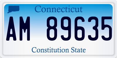 CT license plate AM89635