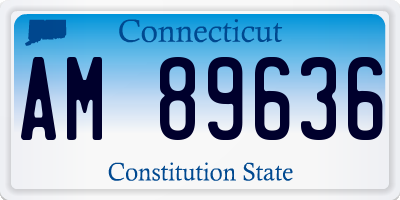 CT license plate AM89636