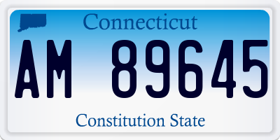 CT license plate AM89645