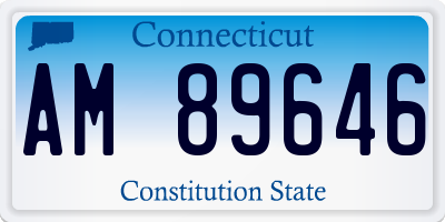 CT license plate AM89646